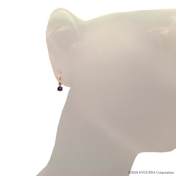 アメシスト K18ピアス(フック/2月誕生石)《WEPN2013》