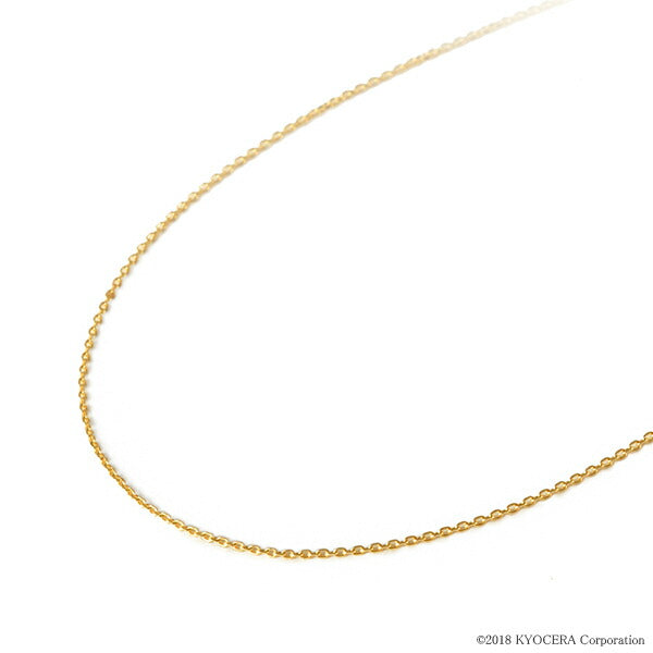 1.2mmK18 可愛らしく ロープチェーン ネックレス 45cmフリー  