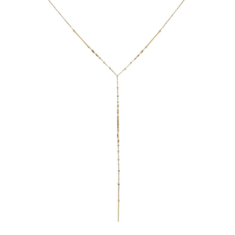 K18ネックレス(Yライン/アズキチェーン)