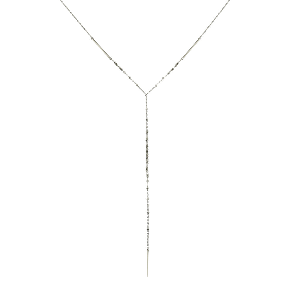 プラチナネックレス(Yライン/アズキチェーン)《WNKY3663》