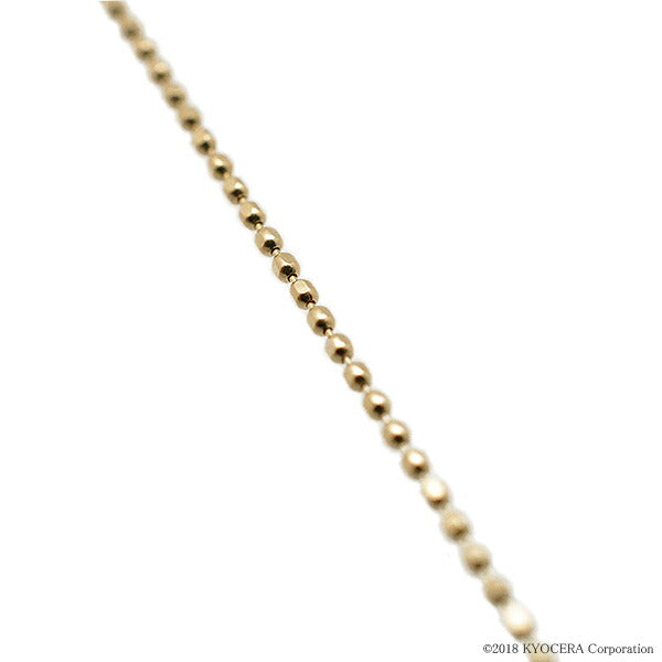 K18チェーン(イエローゴールド/カットボール/幅0.8mm/45cm/フリーアジャスター)《WNKY3735》