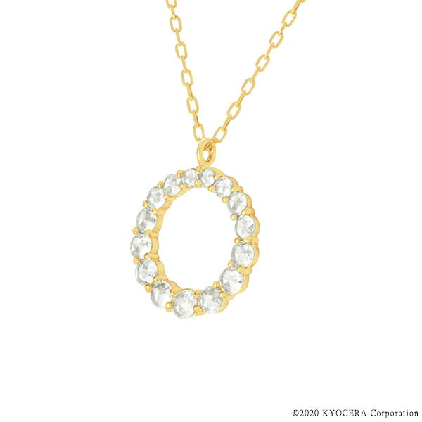 美品♡k18♡ローズカットダイヤモンド♡ステーションネックレス ダイヤモンド K18ネックレス(計0.1カラット/ローズカット/4月