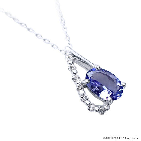 MOMENTS OF LIGHT K18WGタンザナイト/ダイヤモンドネックレス K18 タンザナイト＆ダイヤモンドのネックレス ~Ello Lilas~ 12月