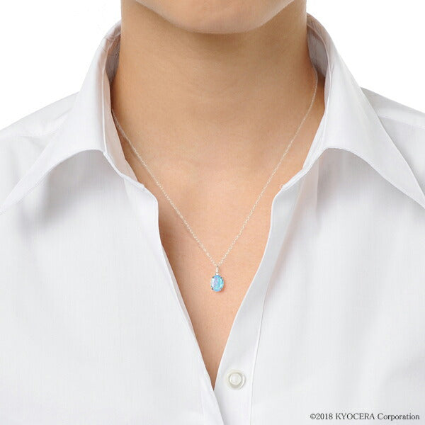 ウォーターオパール K18ネックレス(クレサンベール/オーバル/10
